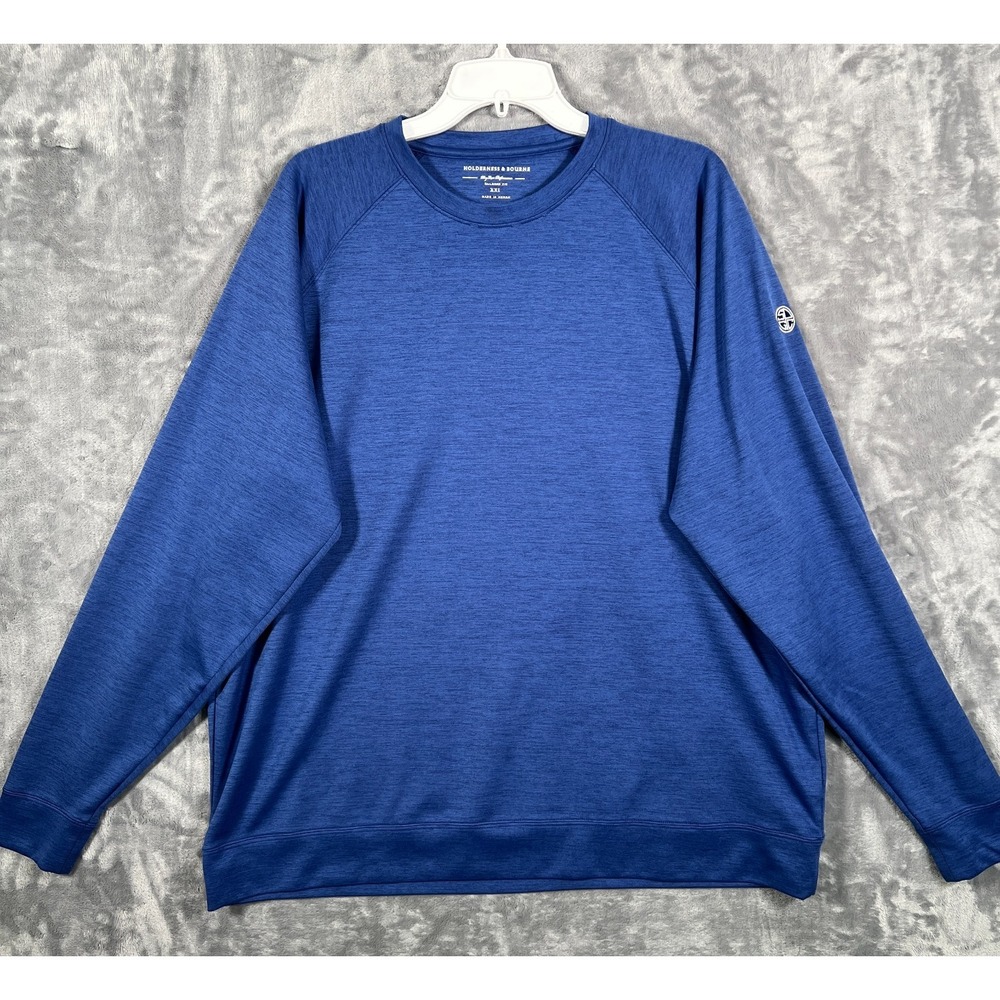 Holderness & Bourne Long Sleeve Shirt Mens 2XL Blue Sands Point Golf Sweatshirt